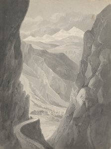 Průsmyk Gemmi/ Sestup do Leukas Bad (Švýcarsko) od Isaac Weld