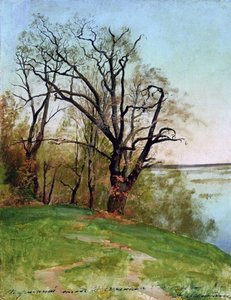 Dub na břehu řeky, 1887. od Isaak Ilyich Levitan