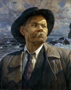 Portrét autora Maxima Gorkého 1868-1939, 1936 od Isaak Israilevich Brodsky