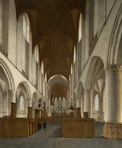 Interiér Saint Bavo, Haarlem, 1680. od Isaak van Nickele