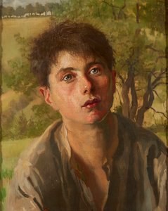 The Young Shepherd Boy (olej na plátně)