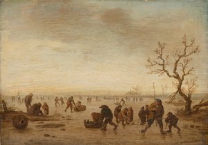 Skaters on the Ice, cca 1642-45 (olej na dubovém dřevě)