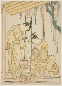 Moderní parodie na dobře udržovanou epizodu z „Tales of Ise“ od Ishikawa Toyonobu