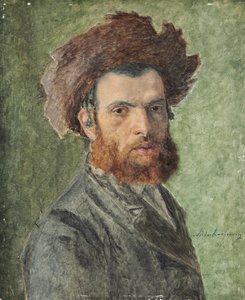 Portrét mladého chasidského Žida,
