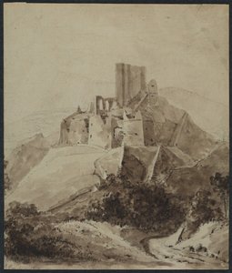 Ruiny zámku dArque, 1819. od Isidore Justin Taylor