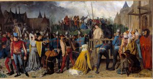 100letá válka: Johanka z Arku vedla k řezníkovi (1412-1431). Obraz Patroise Isidora (1815-1884) Ec. Fr. od Isidore Patrois