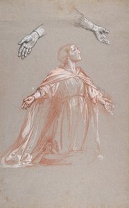 Střední rejstřík Sainte Clotilde, studie nástěnných maleb v kapli Saint Remi..., 19. stol. od Isidore Pils