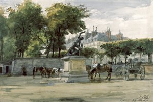 Pařížská komuna: armáda Versailles v Tuileries, kolem roku 1871 (akvarel) od Isidore Pils