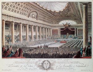 Otevření generálního státu ve Versailles v roce 1789, rytina Helmann, Francouzská revoluce, Francie