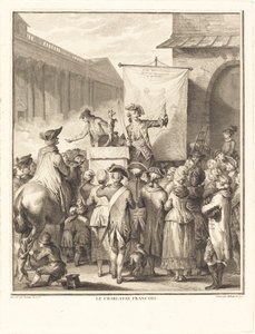 Francouzský šarlatán od Isidore Stanislas Helman after Jean Duplessi Bertaux