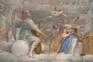 Andělé, hudební andělé a puttos, detail ráje s věčným otcem, c.1623-34 (detail 3496185)