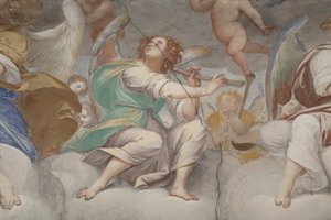 Andělé, hudební andělé a puttos, detail ráje s věčným otcem, c.1623-34 (detail 3496185)
