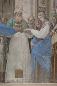 Detail ze Sňatku Panny Marie, 1634 od Isidoro Bianchi