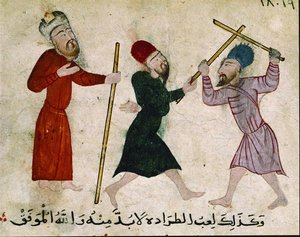 Muži souboje, ze Staré Káhiry (Fostat), 910-1171 od Islamic School