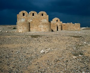 Pohled na Qasr Amra, pouštní hrady (711-715) od Islamic School