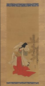 Kurtizána-tanečnice Shirabyoshi na Nový rok, 1764-88. od Isoda Koryusai