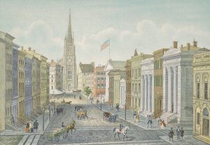 Wall Street, New York v roce 1847.