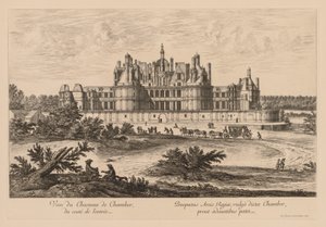 Pohled na palác Chambord od vchodu od Israël Silvestre