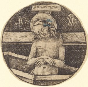 Kristus jako muž bolesti, c. 14701480. od Israhel van Meckenem