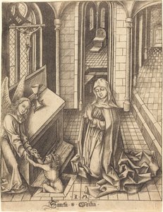 Svatá Ottilie, c. 14751480. od Israhel van Meckenem