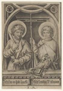Sv. Bartoloměj a sv. Filip, z Apoštolů, 1435-1503. od Israhel van Meckenem
