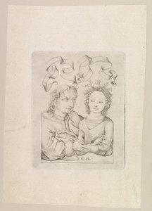 The Ill-Matched Couple, ca. 1480-90. od Israhel van Meckenem