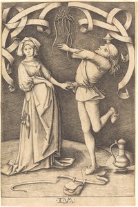 Kejklíř a žena, c. 14951503. od Israhel van Meckenem