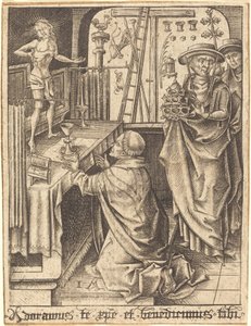 Mše sv. Řehoře, c. 14801490. od Israhel van Meckenem