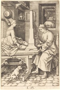 Hráč na varhany a jeho žena, c. 14951503. od Israhel van Meckenem