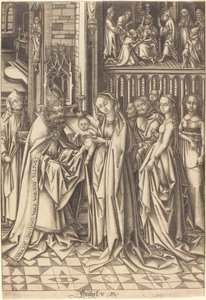 Prezentace v chrámu, c. 14901500. od Israhel van Meckenem