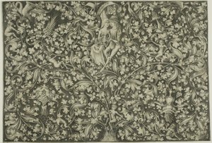 Ornamentální panel se dvěma milenci od Israhel van Meckenem the younger