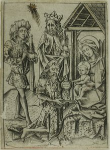 Klanění mudrců od Israhel van Meckenem the younger
