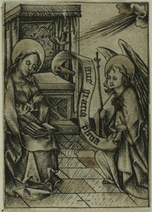 Zvěstování od Israhel van Meckenem the younger