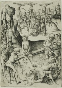 Ukřižování od Israhel van Meckenem the younger