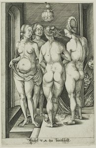 Čtyři čarodějnice od Israhel van Meckenem the younger
