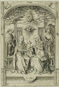 Svatá rodina od Israhel van Meckenem the younger
