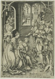 Sebevražda Lukrécie od Israhel van Meckenem the younger
