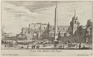 Piazza della Madono delle Popolo od Israël Silvestre