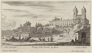 náměstí Trinita de Monti od Israël Silvestre