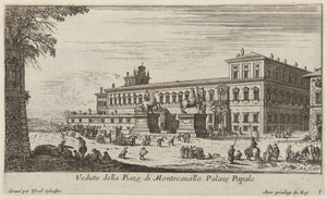 Pohled na náměstí Piazza di Montecavallo od Israël Silvestre