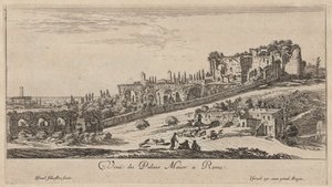 Pohled na Palazzo Maior v Římě od Israël Silvestre