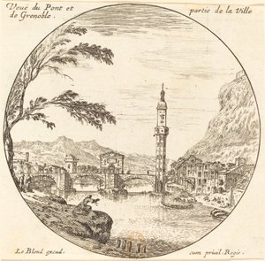 Pohled na Pont a část města Grenoble od Israël Silvestre