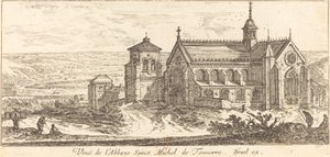 Pohled na opatství Saint Michel de Tonnerre od Israël Silvestre