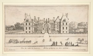 Pohled na Chateau Liencourt: Nádvoří od Israël Silvestre