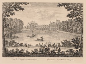 Pohled na rybník Fontainebleau od Israël Silvestre