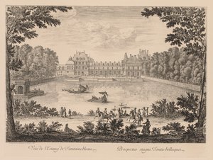 Pohled na Etang de Fontainebleau, 1666. od Israël Silvestre