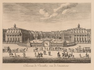 Pohled na palác ve Versailles, při pohledu z nádvoří od Israël Silvestre