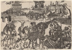 Klanění tří králů od Italian 16th Century