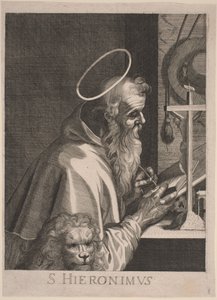 Svatý Jeroným od Italian 17th Century, after Aegidius Sadeler II