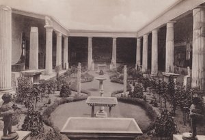Casa Dei Vettii, Peristilio, Dům Vettiů, Peristyle (černobílá fotografie) od Italian Photographer